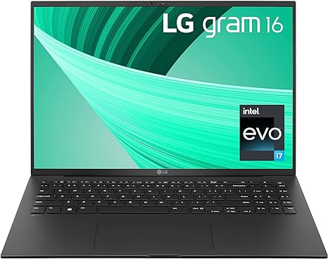 LG gram 2023 16Z90R 16 inch ultra-lightweight laptop, 13th Gen Intel Evo i7-1360P platform, 16GB RAM, 2TB SSD, Dolby ATMOS, Windows 11 (Obsidian Black)