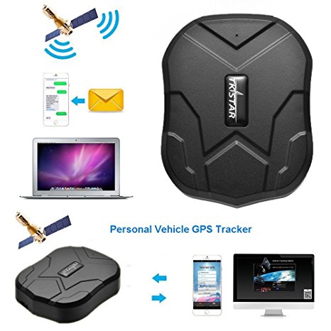 TKSTAR Gps Tracker 90 Days Long Time Standby Anti Lost Geo Fnece Remove Alarm Waterproof Gps Locator Real Time Tracking on Free App Strong Magnet for  Cars SUVs Motorcycles Trucks Vehicles TK905