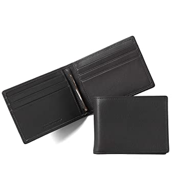Leatherology Men's Bifold Wallet with Spring Money Clip - RFID Available