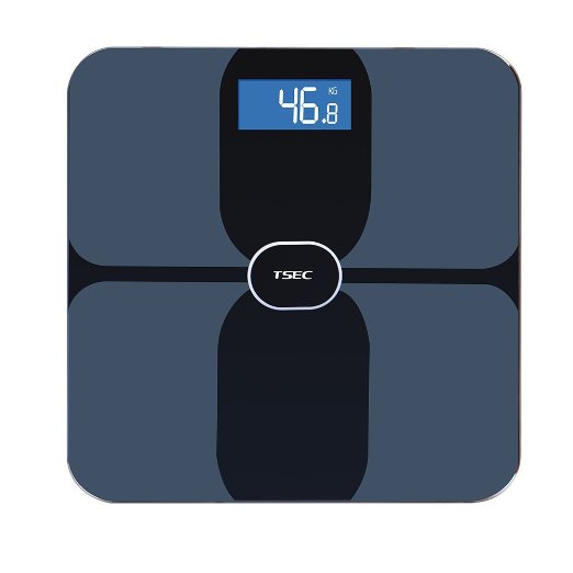 ETTG TT-536B TSEC Bluetooth Smart Body Fat Scale with Smartphone Tracking Health & Fitness Apps for iOS/Android - 400 Lbs Capacity Tempered Glass