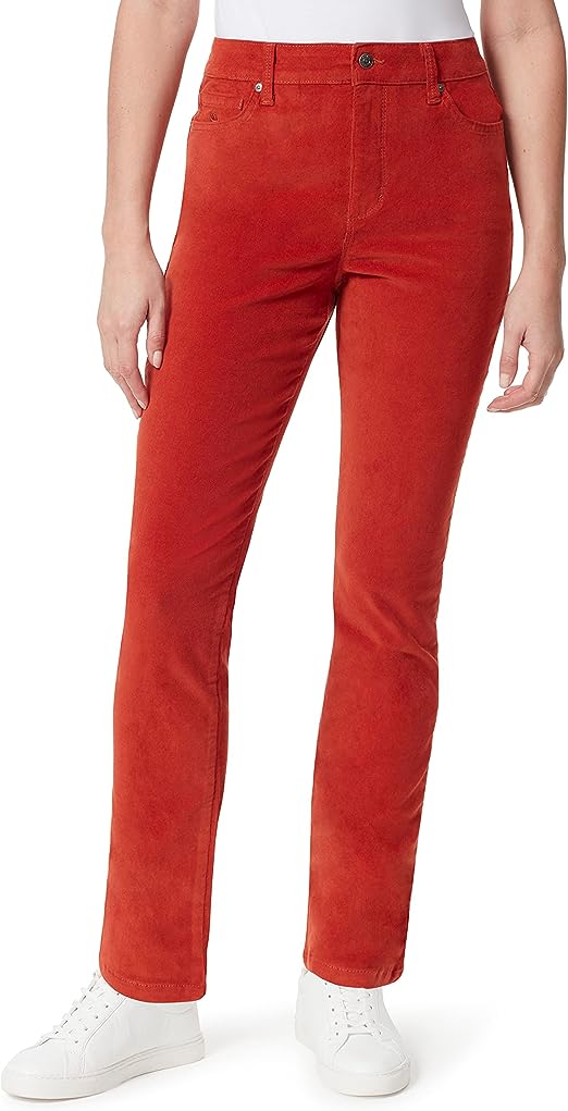 Gloria Vanderbilt Women's Amanda Corduroy Slim High Rise Pant