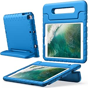 JETech Kids Case for iPad 9.7 Inch (6th/5th Generation, 2018/2017), iPad Air 2/1 9.7 (2nd/1st Gen, 2014/2013) and iPad Pro 9.7 2016, Shockproof Lightweight Tablet Cover with Handle Stand (Blue)