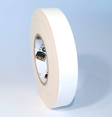 Gaffers Tape - White 1 Inch by 60 Yards - Main Stage Gaff Tape - Easy to Tear, Matte Non-Reflective Finish