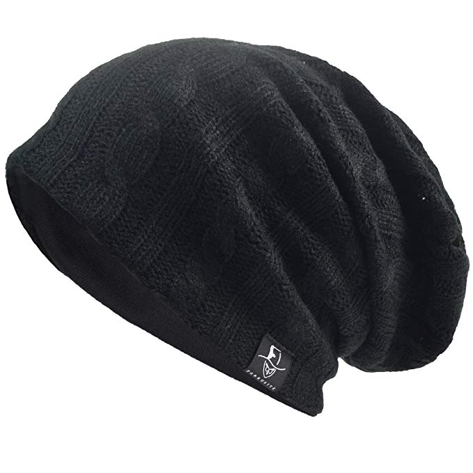 VECRY Men's Cool Cotton Beanie Slouch Skull Cap Long Baggy Hip-hop Winter Summer Hat