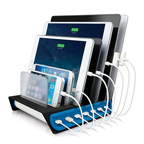 Naztech Power Hub 7 Multi-Charger Dock Features 7 USB Ports with Individual Docking/Charging Stations, Powerful 70W/14A Total Output & Smart Chip Technology to Fast-Charge Your Mobile Devices