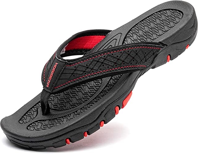 GUBARUN Men's Flip Flop Toe Separators Beach Sports Sandals Summer Shoes Surf Outdoor