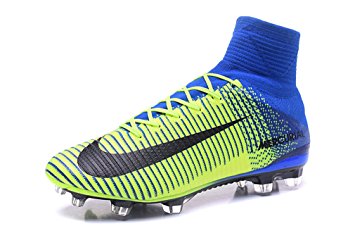 New Style Mens Mercurial XI Superfly V Obra FG With ACC Green High Top Football Shoes Soccer Boots