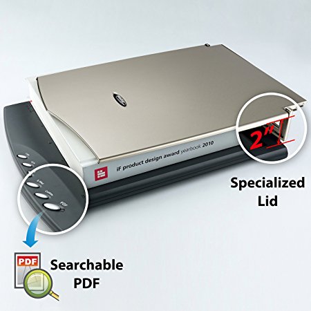 Plustek OpticSlim 2610 Color Image Scanner, Special design for thick book. Design Soho and personal use. For PC and Mac