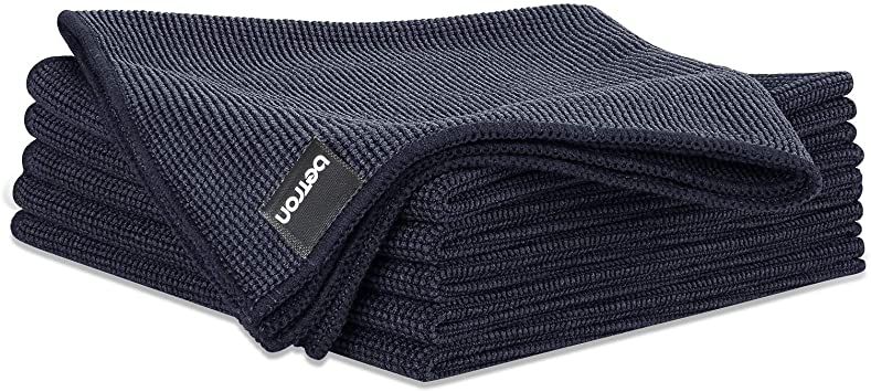 Betron Microfibre Cleaning Cloth for Screens, Glasses, Silverware, 30cm x 30cm, Pack of 6