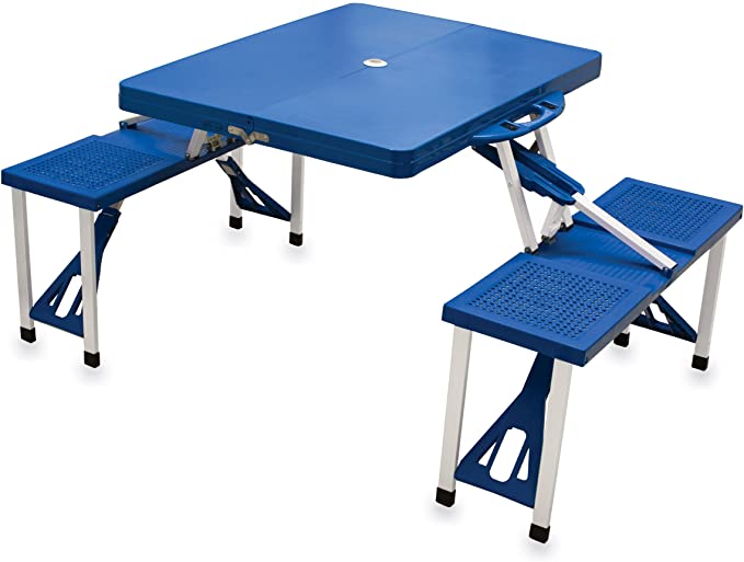 ONIVA - a Picnic Time Brand Portable Folding Picnic Table with Seating for 4, Blue