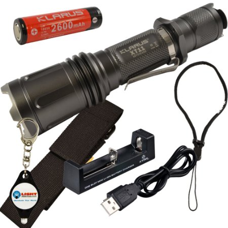 NEW! Klarus XT11 Cree LED 1060 Lumen Exclusive Package with Rechargeable Batteries and Charger!