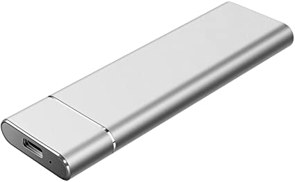 External Hard Drive Portable HDD – Plus Slim 1TB 2TB Portable Hard Drive External USB 3.1 Hard Drive for PC Laptop and Mac (Silver,1TB)