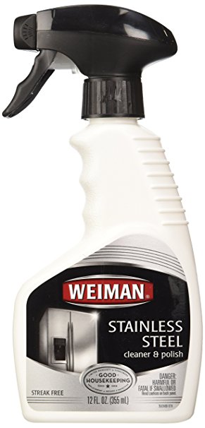 Weiman Stainless Steel Cleaner & Polish Trigger Spray, 12 oz-2 pk