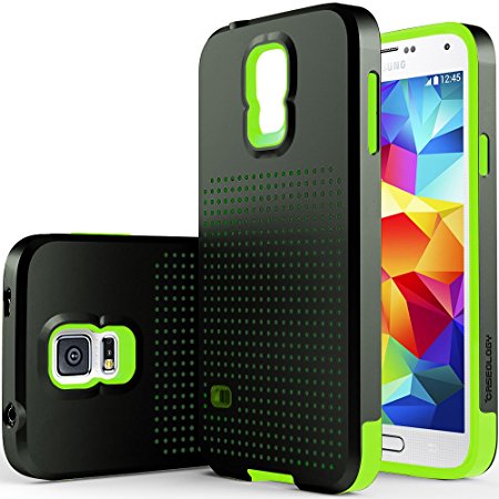 Galaxy S5 Case, Caseology® [Air Mesh Series] Dual Layer Impact Resistant [Black / Lime] [Shock Absorbent ] for Samsung Galaxy S5 - Black / Lime