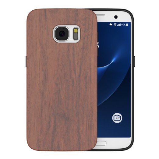 Galaxy S7 Case,Samsung Galaxy S7 case,Slicoo® Wood Bamboo Slim Protective Case for Galaxy S7 (2016) (Rose Wood)