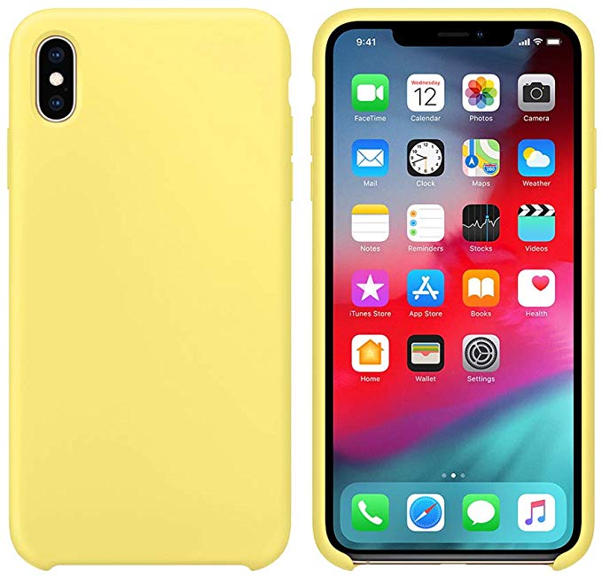 abitku iPhone X Case, iPhone XS Silicone Case, Xperg Slim Liquid Silicone Gel Rubber Shockproof Case Soft Microfiber Cloth Lining Cushion Compatible with iPhone X/XS 5.8''