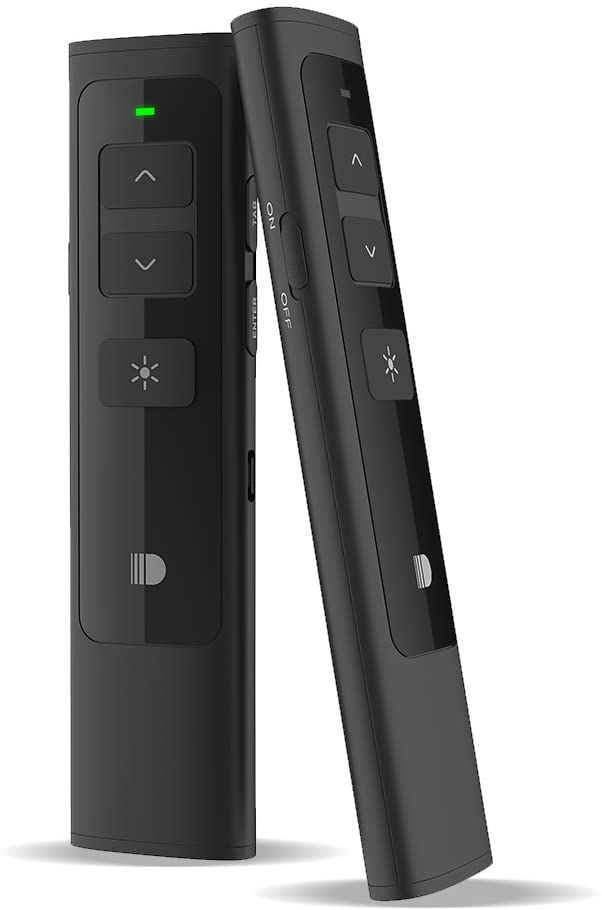 Wireless Presenter, Breett 2.4GHz Presentation Clicker Wireless USB PowerPoint PPT Remote Control Presenter Flip Pen (Black)