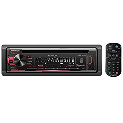 Kenwood KDC-168U In-Dash 1-DIN CD Car Stereo Receiver with Front USB Input