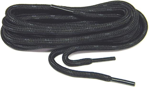 GREATLACES (1 Pair Pack) Black w/Black Kevlar proTOUGH(tm) Reinforced Heavy Duty Boot Laces Shoelaces