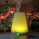 Essential Oil Diffuser E-PRANCE 100ml Cool Mist Aromatherapy Diffuser Waterless Auto Shut-off 7 Color LED Lights Changing Zero Noise for HomeOfficeBedroomSpaYoga