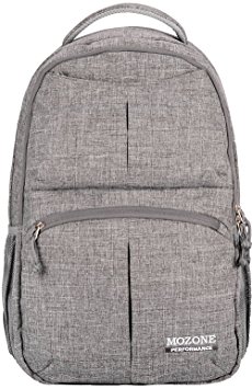 Mozone Large Lightweight Water Resistant College School Laptop Backpack Travel Bag Grey
