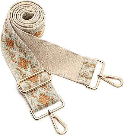 DIOMO Purse Straps Replacement Crossbody Adjustable Canvas Wdie Shoulder Strap Handbag Belt (Wide: 1.96", Color A5)