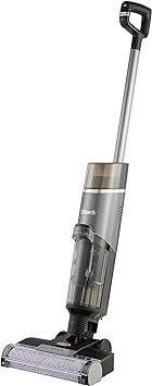 Shark HydroVac Cordless Hard Floor Cleaner with Antimicrobial Brush-Roll & Odour-Neutralising Multi-Surface Solution, Self-Cleaning, Vacuums & Mops Wet & Dry Messes, Grey WD210UK