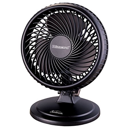 Sunbeam 8" Blizzard Power Fan, Black