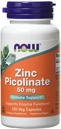 Now Foods Zinc Picolinate, 50mgCapsules, 120-Count