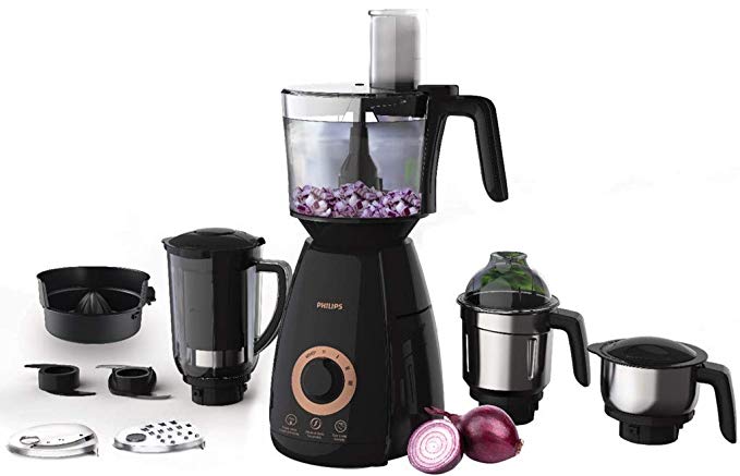 Philips Avance Collection HL7707 750-Watt Mixer Grinder with 4 Jars (Black)