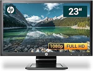 HP ZR2330w 23 Zoll Business Computer Monitor, Desktop Gaming Monitor, Full HD (VGA - DisplayPort - DVI - VESA), PC Bildschirm, Schwarz (Generalüberholt)