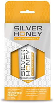 Absorbine Silver Honey Rapid Wound Repair Ointment, Manuka Honey & MicroSilver BG, Veterinarian Tested Horse & Animal Wound Care, 2oz Tube