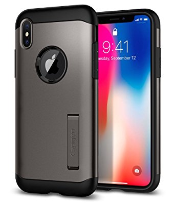 Spigen Apple iPhone X Slim Armor Case - Gunmetal