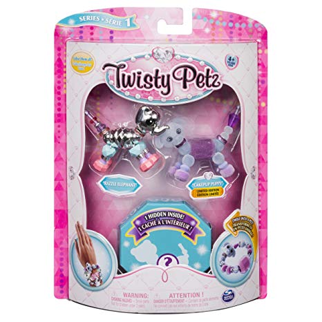 Twisty Petz 6044203 Collectible Dazzling Bracelets, 3 Pack Set, Mixed Colours