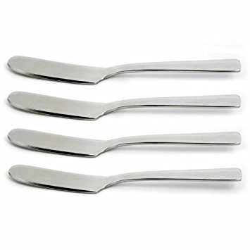 Norpro Set of 4 Polished Silver Stainless Steel Spreaders, Dishwasher Safe, 5447