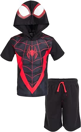 Marvel Avengers Spider-Man Captain America Hulk Thor Athletic T-Shirt and Mesh Shorts Outfit Set Toddler to Big Kid