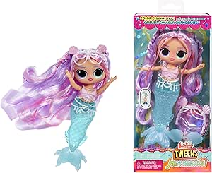 LOL Surprise Tweens Mermaid Lana Marine Fashion Doll with Color Changing Tail, Movable Fin, and Beautiful Accessories – Toy Gift for Kids Ages 4