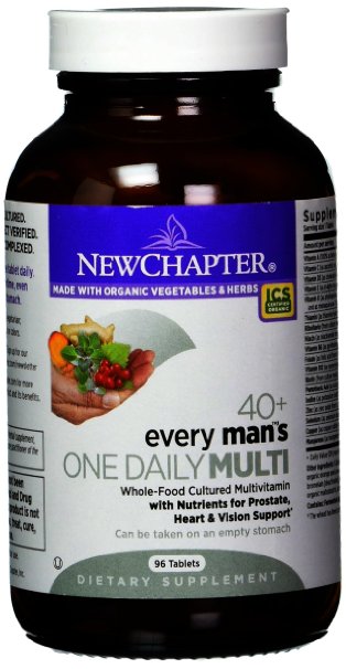 New Chapter Every Man's One Daily 40 , Men's Multivitamin Fermented with Probiotics   Saw Palmetto   B Vitamins   Vitamin D3   Organic Non-GMO Ingredients  - 96 ct