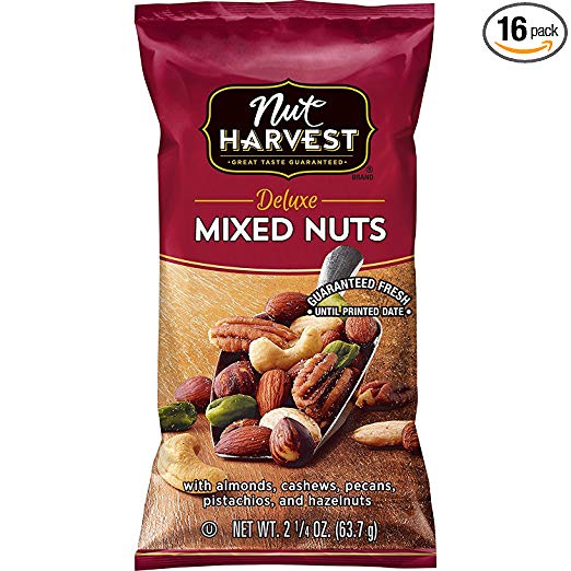 Nut Harvest Deluxe Mixed Nuts, 2.25 Ounce (Pack of 16)