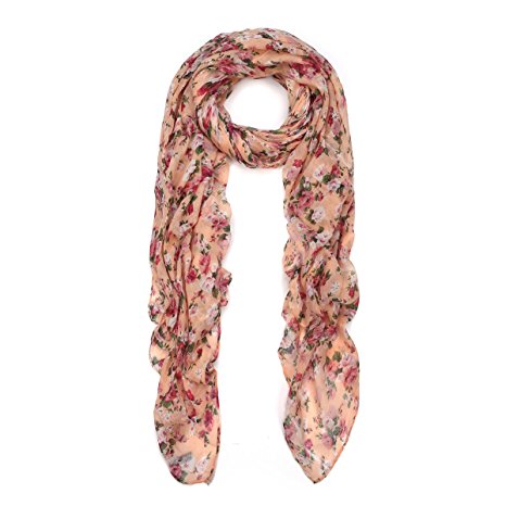 Elegant Floral Print Fashion Scarf Wrap - Different Colors Available