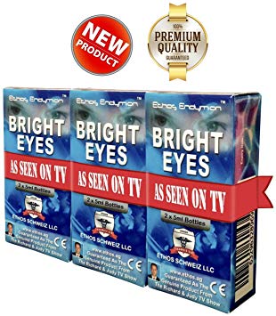 Ethos Bright Eyes™ Carnosine NAC Eye Drops - 3-Pack of 6 x 5ml Bottles - NAC Carnosine Eye Drops - NAC n Acetyl carnosine Eye Drops