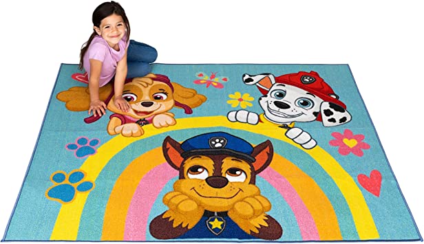 Franco Kids Room Non Slip Area Rug, 69 in x 52 in, Paw Patrol Girls