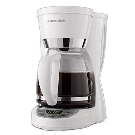 Black & Decker CM1050W 12-Cup Programmable Coffeemaker, White