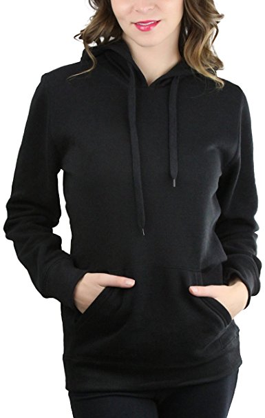 ToBeInStyle Women's Long Sleeve Kangaroo Pocket Pullover Hoodie