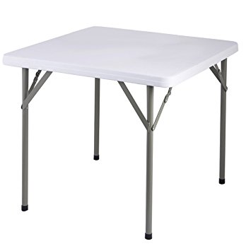 Giantex 34" Square Multipurpose Camping Portable Card Folding Banquet Table