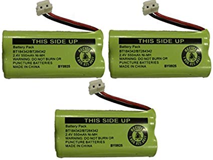 Replacement Battery BT184342 / BT284342 for Vtech CS6209 CS6219 CS6229 DS6121 DS6221 and More Cordless Telephones (3-Pack)