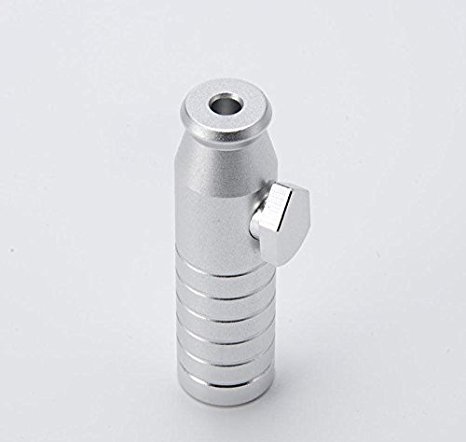 ShowJade TM Aluminum Snuff Snorter Bullet Energy Snuff Made In USA (Silver)
