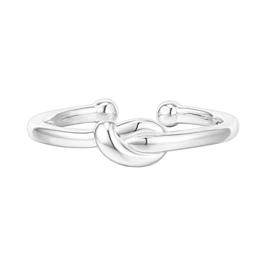 PAVOI 14K Gold Plated 925 Sterling Silver Rings for Women | Promise Rings for Her | Love Knot Stackable Rings | Gold Rings