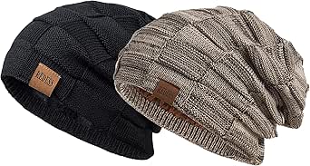 REDESS Beanie Hat for Men and Women Winter Warm Hats Knit Slouchy Thick Skull Cap