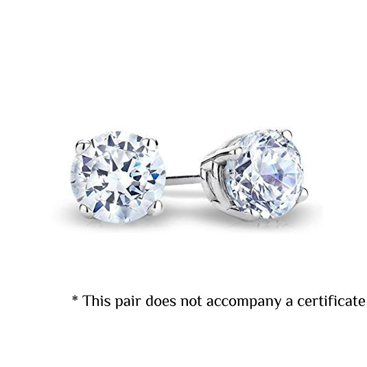 IGI Certified (0.05Ct-0.50Ct) Solitaire 14k Gold Diamond Earring Studs(Color- JKLM, Clarity I2/I3)